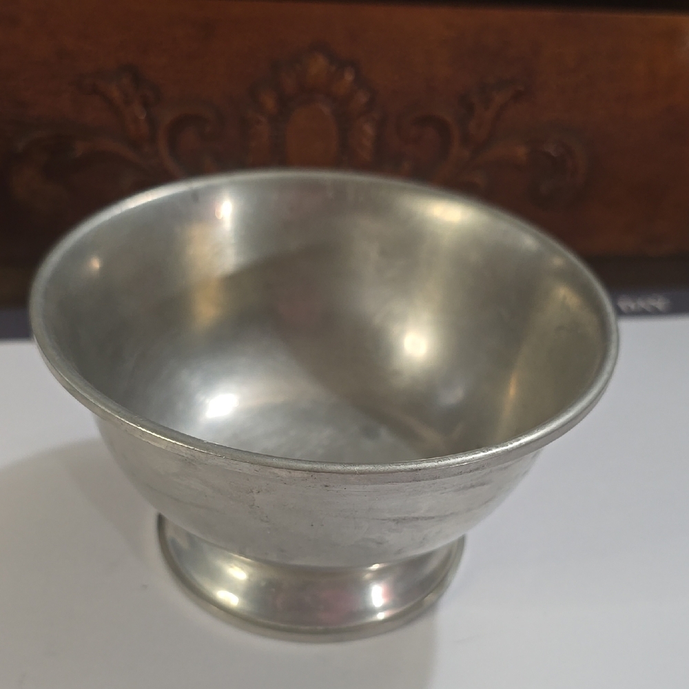 Vintage Pewter Pedestal Bowl